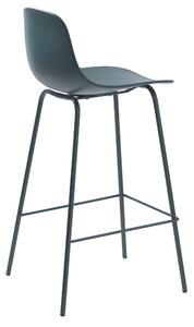 Dizajnová barová stolička Jensen petrolejová
