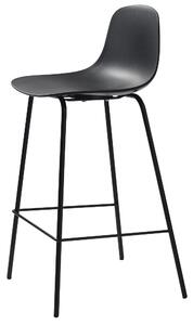 Dizajnová barová stolička Jensen čierna