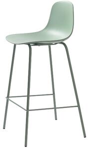Dizajnová barová stolička Jensen matná zelená