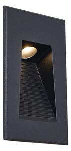 Moderné zapustené nástenné svietidlo čierne 7 cm vrátane LED IP65 - Trem
