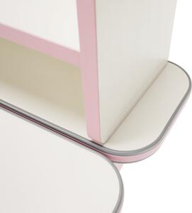 Rastúci písací stôl, ružová/biela, ALAMO