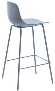 Dizajnová barová stolička Jensen matná modrá