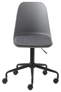 Dizajnová kancelárska stolička Jeffery sivá