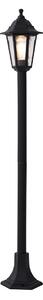 Klasické vonkajšie stĺpikové svietidlo čierne 122 cm IP44 - New Haven Hammered