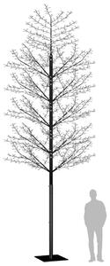 Vianočný stromček 2000 LED studené biele svetlo kvety čerešne 500 cm