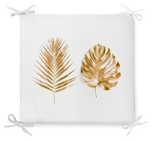 Sedák s prímesou bavlny Minimalist Cushion Covers Golden Leaves, 42 x 42 cm