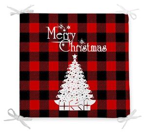 Vianočný sedák s prímesou bavlny Minimalist Cushion Covers Xmas Tree, 42 x 42 cm