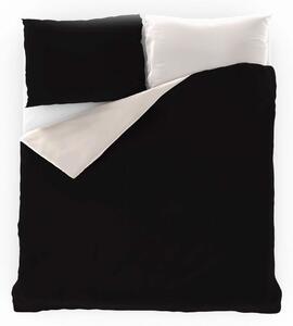 Kvalitex Saténové francúzske predĺžené obliečky LUXURY COLLECTION čierne / biele 1 + 2, 240x220, 70x90cm