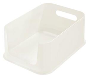 Biely úložný box iDesign Eco Open, 21,3 x 30,2 cm
