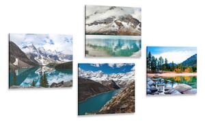 Set obrazov očarujúce horské krajiny Varianta: 4x 40x40