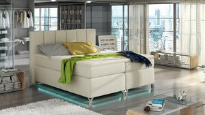 Čalúnená manželská posteľ s úložným priestorom Barino 160 - béžová (Soft 33)