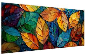 Obraz - Mozaika z listov (120x50 cm)