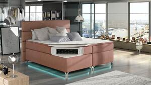 Čalúnená manželská posteľ s úložným priestorom Avellino 140 - svetlohnedá