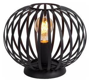 Lucide 78574/25/30 - Stolná lampa MANUELA 1xE27/40W/230V pr. 25,5 cm čierna