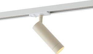 Moderný reflektor béžový s bielym adaptérom pre 1-fázový koľajnicový systém GU10 35mm - Iconic Jeana Luxe