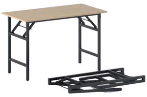 Konferenčný stôl FAST READY, 120x60 cm, čierna podnož, buk