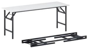 Konferenčný stôl FAST READY, 170x50 cm, čierna podnož, biela
