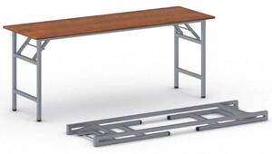 Konferenčný stôl FAST READY, 170x50 cm, sivostrieborná podnož, čerešňa