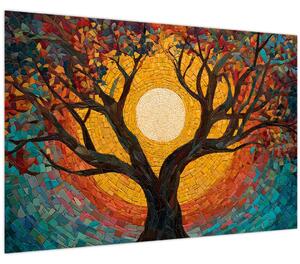 Obraz - Slnko v korune stromu života (90x60 cm)