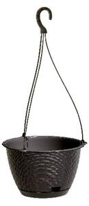 PROSPERPLAST RATOLLA ROUND W Kvetináč závesný 21,7cm, antracit DRLW215
