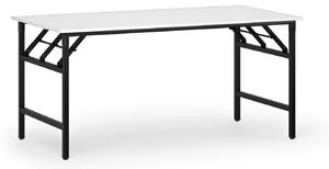 Konferenčný stôl FAST READY, 160x80 cm, čierna podnož, biela