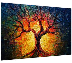 Obraz - Strom života v mozaike (90x60 cm)
