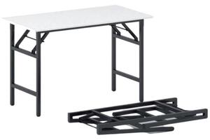 Konferenčný stôl FAST READY, 120x60 cm, čierna podnož, biela