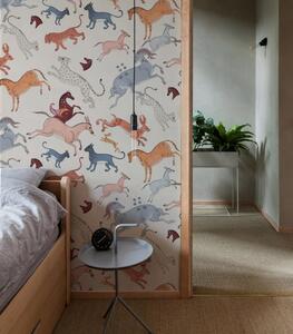 WALLCOLORS Oriental Animals Beige wallpaper - tapeta POVRCH: Prowall Concrete