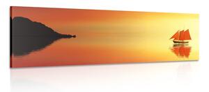 Obraz oranžová plachetnica Varianta: 150x50