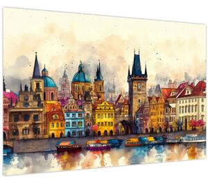 Obraz - Jeseň v maľovanom meste (90x60 cm)