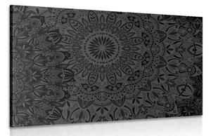 Obraz štýlová Mandala v čiernobielom prevedení Varianta: 60x40