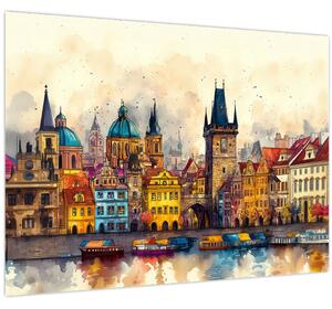 Obraz - Jeseň v maľovanom meste (70x50 cm)