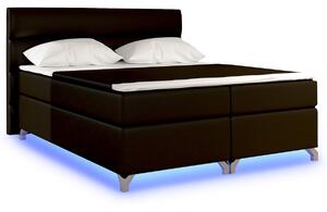 Čalúnená manželská posteľ s úložným priestorom Avellino 180 - tmavohnedá (Soft 66)