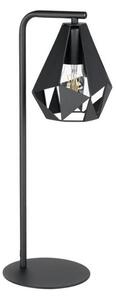 Eglo 43703 - Stolová lampa CARLTON 1xE27/60W/230V čierna