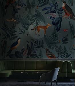 WALLCOLORS Turquoise Fern wallpaper - tapeta POVRCH: Prowall Concrete