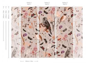 WALLCOLORS Pink Owls wallpaper - tapeta POVRCH: Prowall Sand