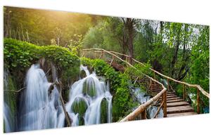 Obraz - Plitvické jazerá (120x50 cm)