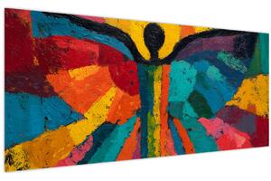 Obraz - Maľovaný anjel (120x50 cm)