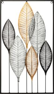 Kovová dekorácia na stenu Leafs 37x65 cm BS