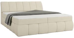 Čalúnená manželská posteľ s úložným priestorom Vareso 160 - béžová (Soft 33)