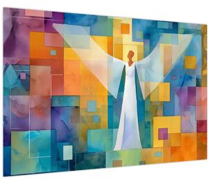 Obraz - Geometrický anjel (90x60 cm)