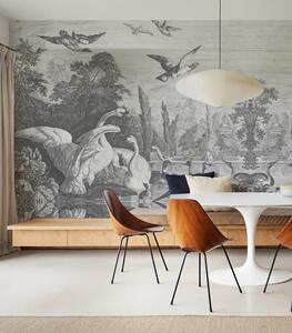WALLCOLORS Black swans wallpaper - tapeta POVRCH: Prowall Concrete