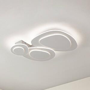 Stropné LED svetlo Lindby Delar, 60 x cm, stmievateľné, Biela / opálová, Obývacia izba / jedáleň, Plast, Moderný, Stropné svetlo