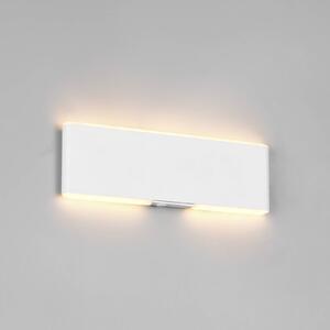 LED akumulátorové nástenné svetlo Conchita, šírka 22 cm, biela, kov,, Biela / opálová, Obývacia izba / jedáleň, kov, Moderný, Nástenné svietidlo