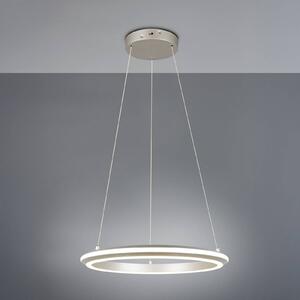 LED závesné svietidlo Amador, Ø 45 cm, niklová farba, kov,, Hliník / sivá / zinok, Obývacia izba / jedáleň, kov, Moderný, Závesné svietidlo