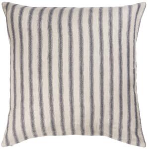 Ľanový poťah na vankúš Grey Stripes 60 x 60 cm