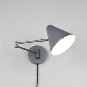 Nástenné svetlo Cosima, antracitová farba, výška 54 cm, kov, Čierna, Obývacia izba / jedáleň, kov, Moderný, Nástenné svietidlo