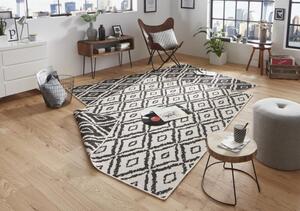 NORTHRUGS - Hanse Home koberce Kusový koberec Twin-Wendeteppiche 103134 schwarz creme - 120x170 cm