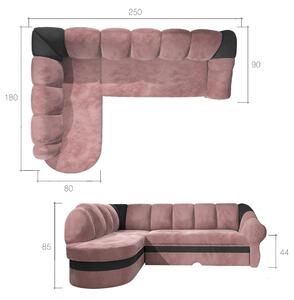 Rohová sedačka s rozkladom a úložným priestorom Belluno L - cappuccino / béžová