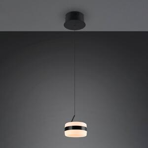LED závesné svietidlo Dios, čierna, Ø 15 cm, kov,, Čierna, Obývacia izba / jedáleň, kov, Moderný, Závesné svietidlo